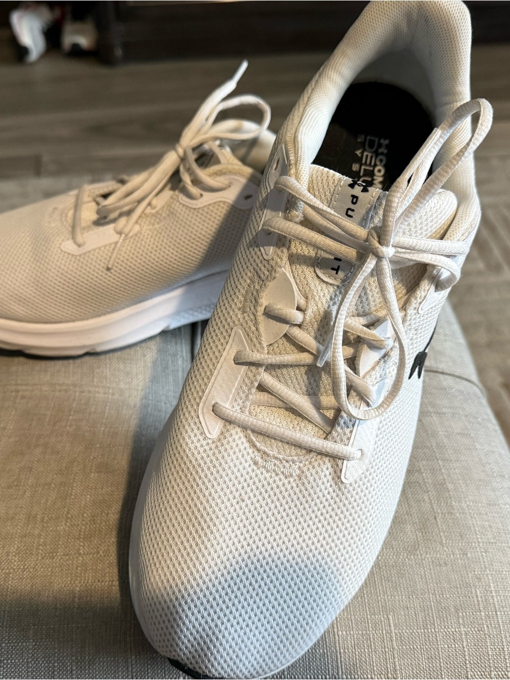 Under Armour White Mesh Training Shoes